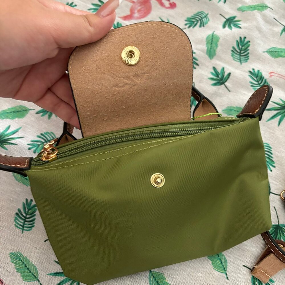 Longchamp Tote Crossbody Bag Moss Green Xs Mini - Picture 3 of 5